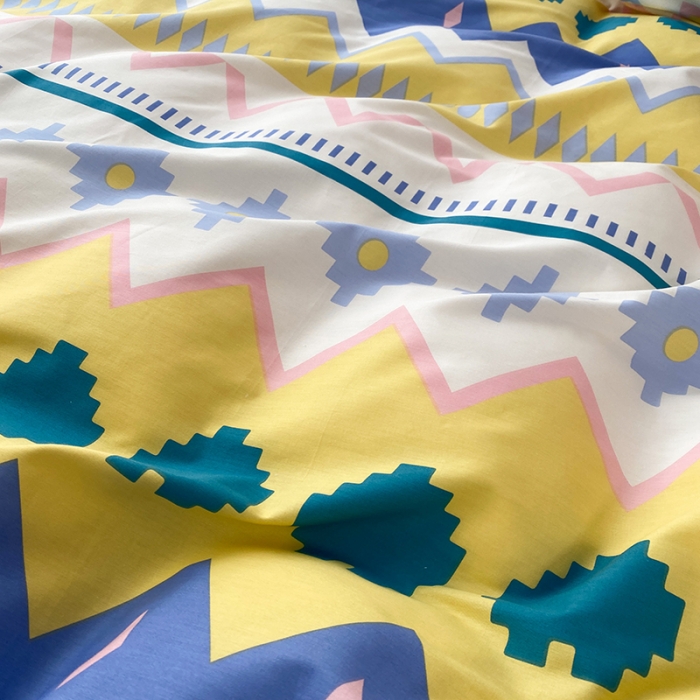 91家纺网 家纺一手货源 找家纺 珺柔家纺 2021新款全棉印花四件套 爱的旋律