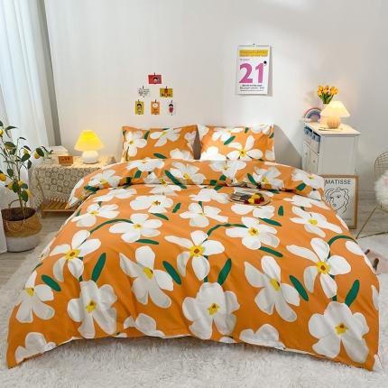 珺柔家纺 2021新款全棉印花四件套 百合桔