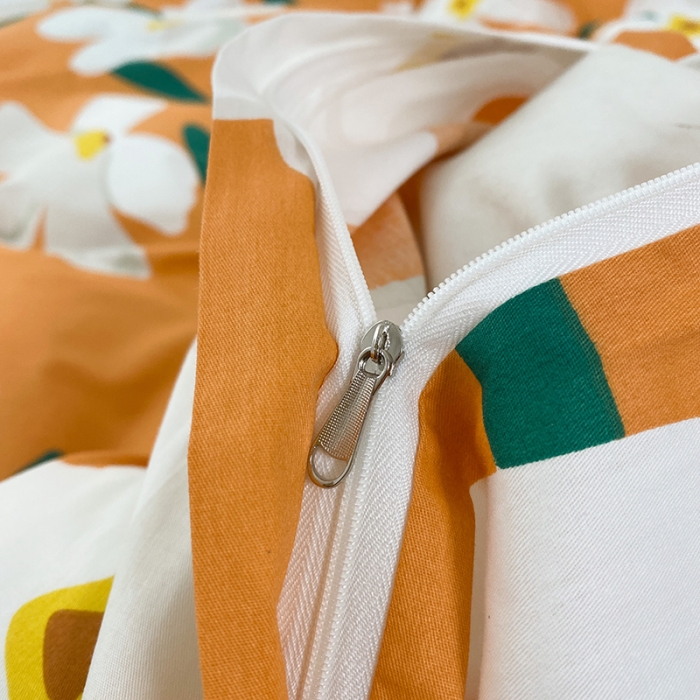 91家纺网 家纺一手货源 找家纺 珺柔家纺 2021新款全棉印花四件套 百合桔