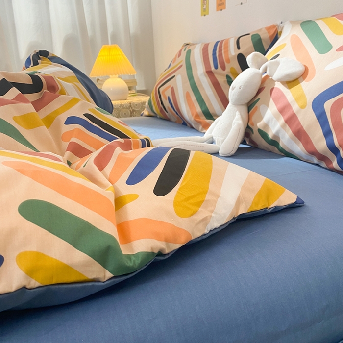 91家纺网 家纺一手货源 找家纺 珺柔家纺 2021新款全棉印花四件套 畅想