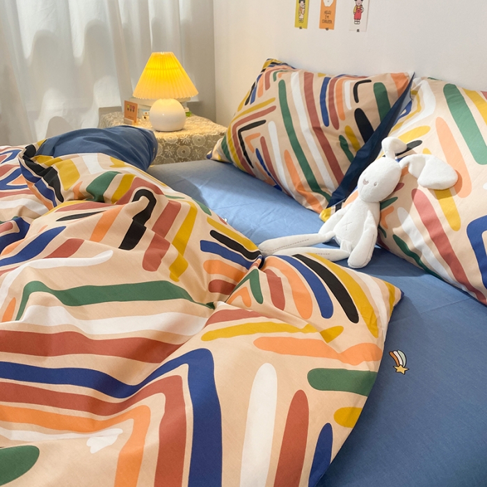 91家纺网 家纺一手货源 找家纺 珺柔家纺 2021新款全棉印花四件套 畅想