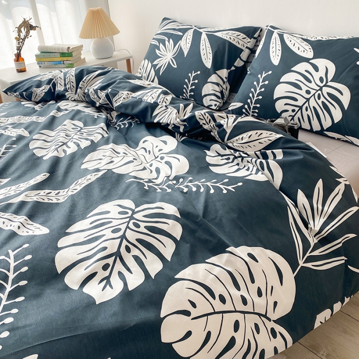 91家纺网 家纺一手货源 找家纺 珺柔家纺 2021新款全棉印花四件套 大枫叶