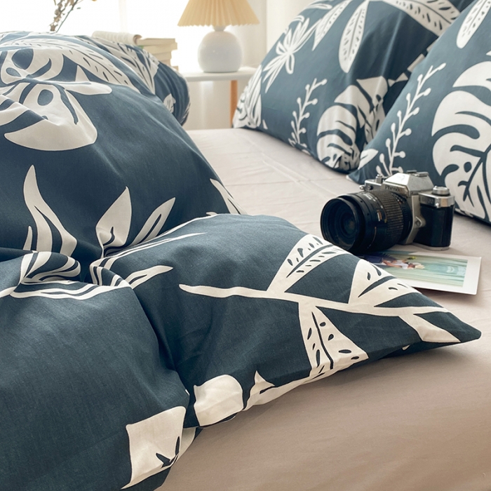 91家纺网 家纺一手货源 找家纺 珺柔家纺 2021新款全棉印花四件套 大枫叶