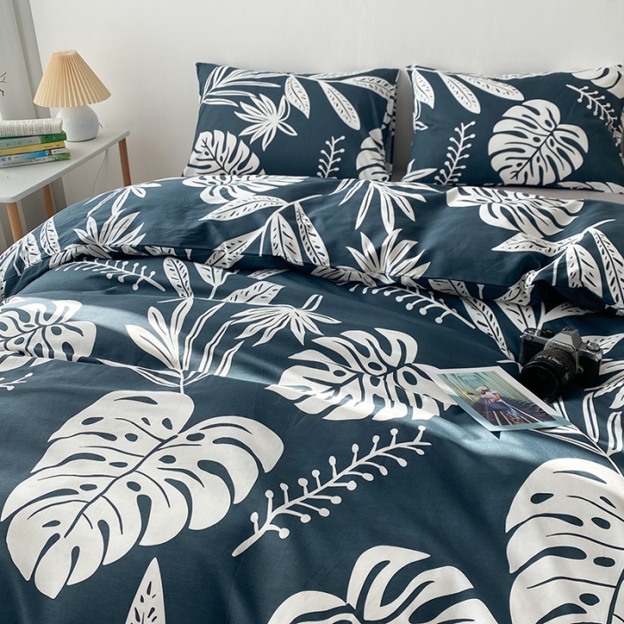 91家纺网 家纺一手货源 找家纺 珺柔家纺 2021新款全棉印花四件套 大枫叶