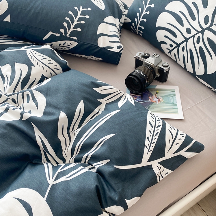 91家纺网 家纺一手货源 找家纺 珺柔家纺 2021新款全棉印花四件套 大枫叶