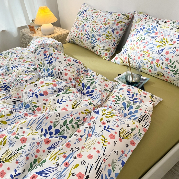 91家纺网 家纺一手货源 找家纺 珺柔家纺 2021新款全棉印花四件套 花都益彩