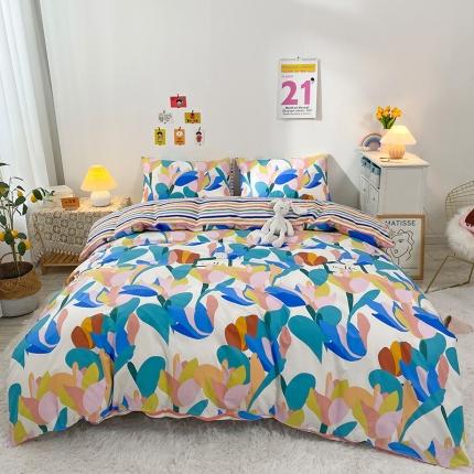 珺柔家纺 2021新款全棉印花四件套 兰花草