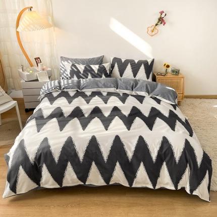 91家纺网 家纺一手货源 找家纺 小懒猪 2021新款13372全棉40s四件套 依美莎