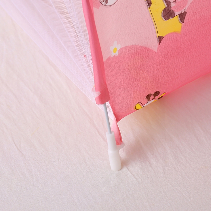 91家纺网 家纺一手货源 找家纺 博诺蚊帐 2021新款防尘顶儿童蚊帐 粉色动物