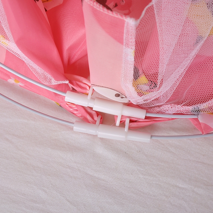 91家纺网 家纺一手货源 找家纺 博诺蚊帐 2021新款防尘顶儿童蚊帐 粉色动物