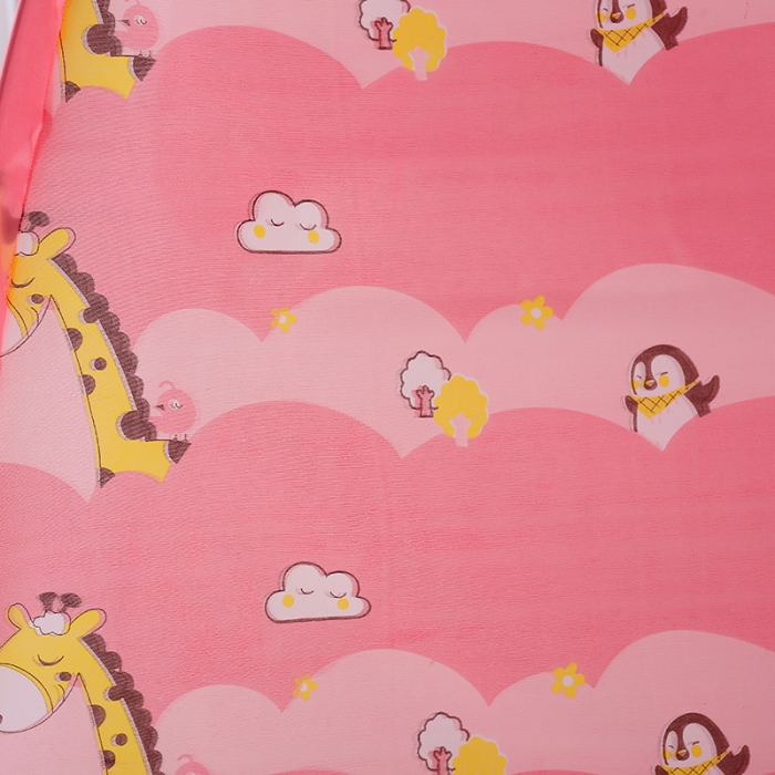 91家纺网 家纺一手货源 找家纺 博诺蚊帐 2021新款防尘顶儿童蚊帐 粉色动物