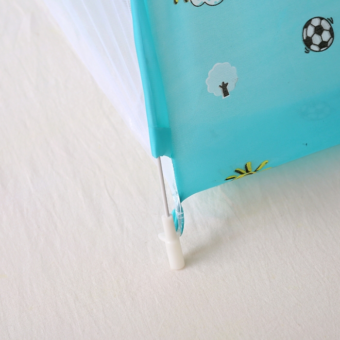 91家纺网 家纺一手货源 找家纺 博诺蚊帐 2021新款防尘顶儿童蚊帐 蓝色恐龙