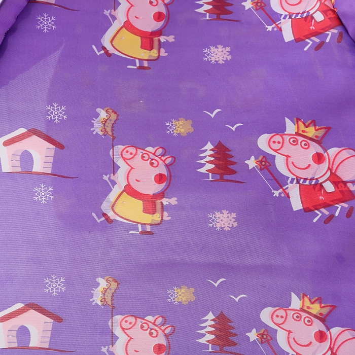 91家纺网 家纺一手货源 找家纺 博诺蚊帐 2021新款防尘顶儿童蚊帐 紫色佩奇