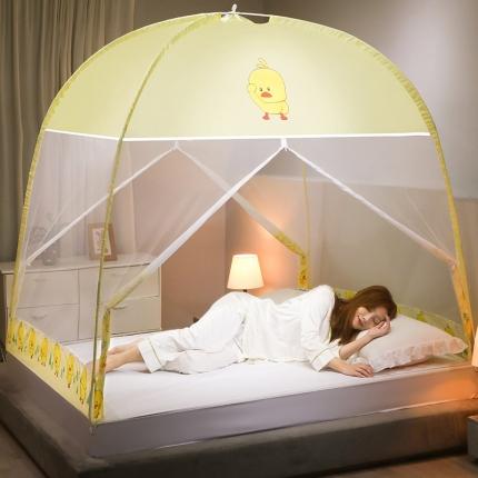 91家纺网 家纺一手货源 找家纺 博诺蚊帐 2021新款防尘顶蒙古包蚊帐 好嗨鸭