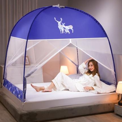 91家纺网 家纺一手货源 找家纺 博诺蚊帐 2021新款防尘顶蒙古包蚊帐 麋鹿之家