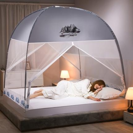 91家纺网 家纺一手货源 找家纺 博诺蚊帐 2021新款防尘顶蒙古包蚊帐 醉清风