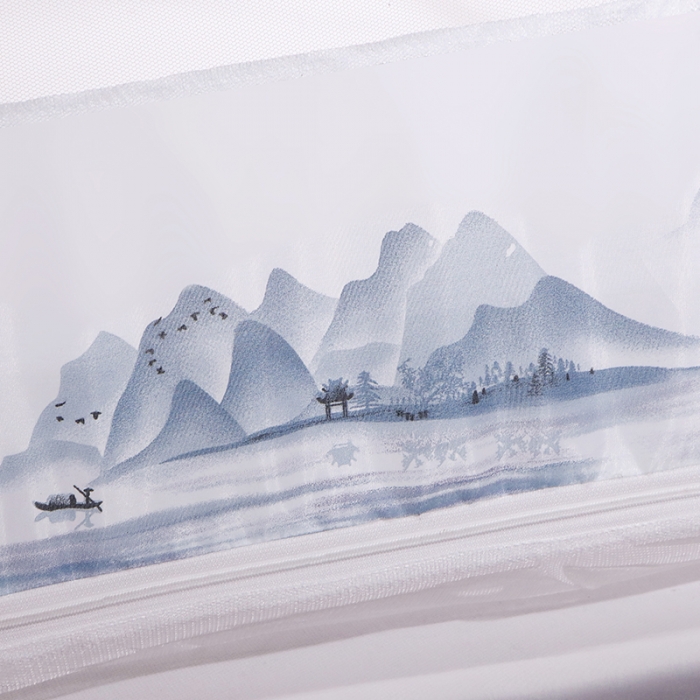 91家纺网 家纺一手货源 找家纺 博诺蚊帐 2021新款防尘顶蒙古包蚊帐 醉清风