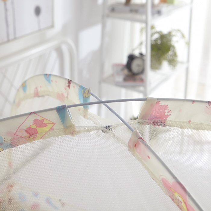 91家纺网 家纺一手货源 找家纺 博诺蚊帐 2021新款无底儿童蚊帐 米黄