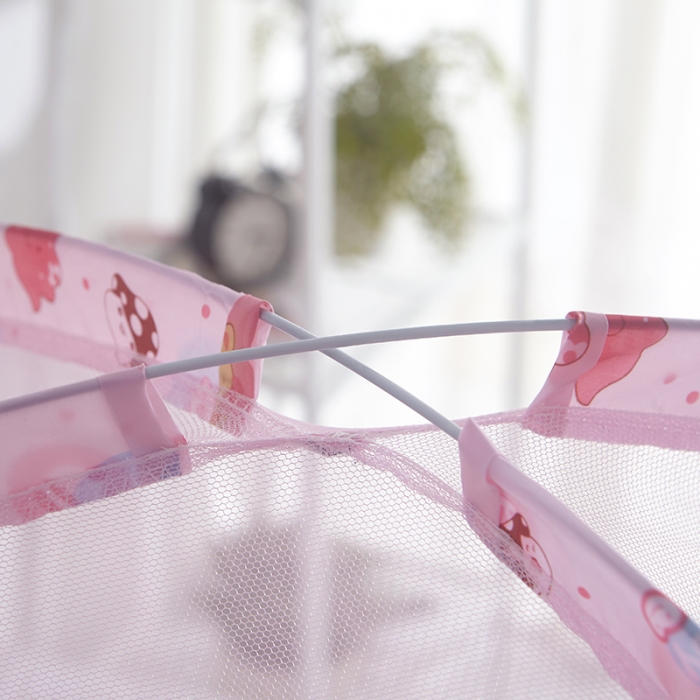 91家纺网 家纺一手货源 找家纺 博诺蚊帐 2021新款无底儿童蚊帐 粉色