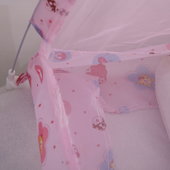 91家纺网 家纺一手货源 找家纺 博诺蚊帐 2021新款无底儿童蚊帐 粉色
