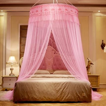 博诺蚊帐 2021新款圆顶蚊帐-爱琴鸟 简约粉色