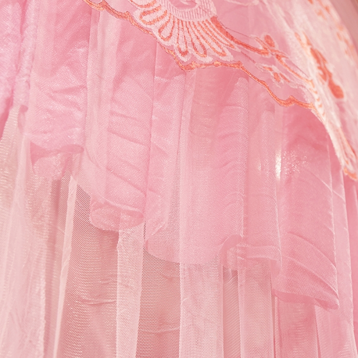 91家纺网 家纺一手货源 找家纺 博诺蚊帐 2021新款圆顶蚊帐-爱琴鸟 简约粉色