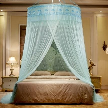 博诺蚊帐 2021新款圆顶蚊帐-爱琴鸟 简约湖蓝