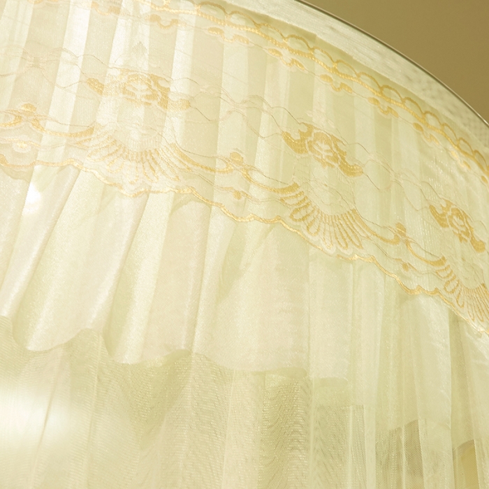 91家纺网 家纺一手货源 找家纺 博诺蚊帐 2021新款圆顶蚊帐-爱琴鸟 简约黄色