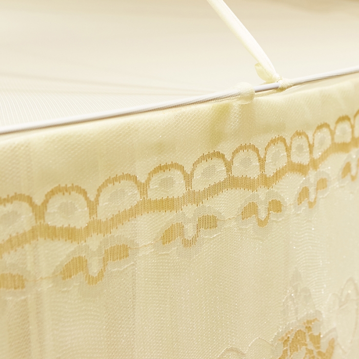 91家纺网 家纺一手货源 找家纺 博诺蚊帐 2021新款圆顶蚊帐-爱琴鸟 简约黄色