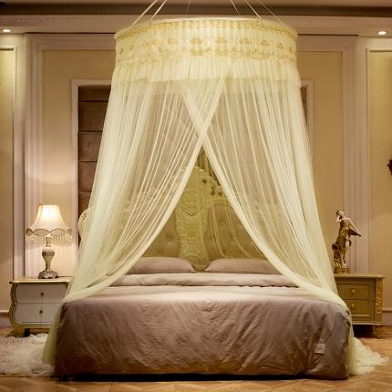 博诺蚊帐 2021新款圆顶蚊帐-爱琴鸟 简约黄色