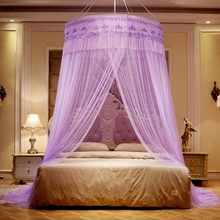 博诺蚊帐 2021新款圆顶蚊帐-爱琴鸟 简约紫色