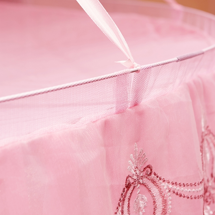 91家纺网 家纺一手货源 找家纺 博诺蚊帐 2021新款圆顶蚊帐-荷塘月色1.2直径 粉