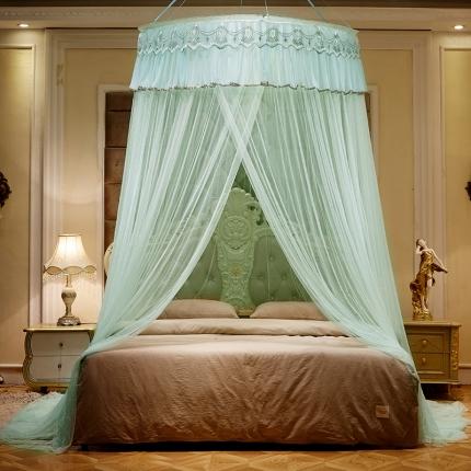 博诺蚊帐 2021新款圆顶蚊帐-荷塘月色1.2直径 绿