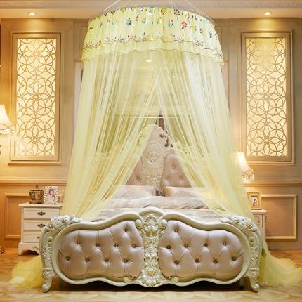 博诺蚊帐 2021新款圆顶蚊帐-七彩曼舞 黄色