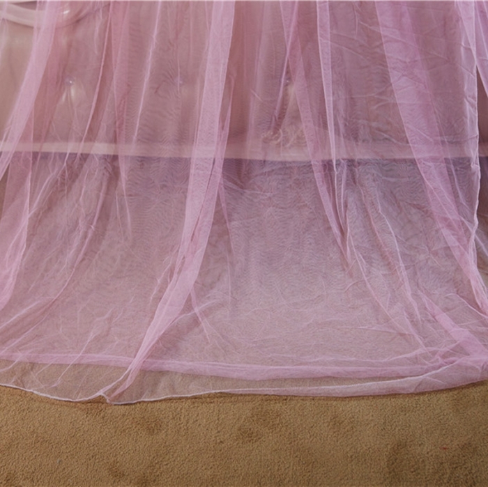 91家纺网 家纺一手货源 找家纺 博诺蚊帐 2021新款圆顶蚊帐穗穗幽心 粉