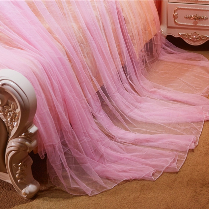 91家纺网 家纺一手货源 找家纺 博诺蚊帐 2021新款圆顶蚊帐穗穗幽心 粉