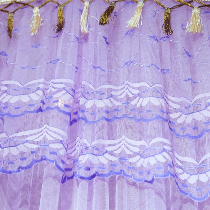 91家纺网 家纺一手货源 找家纺 博诺蚊帐 2021新款圆顶蚊帐穗穗幽心 紫