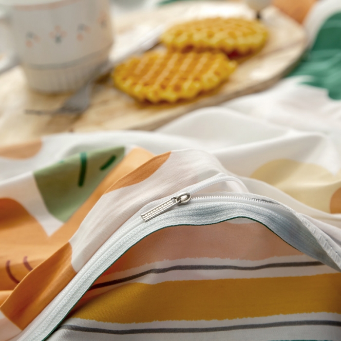 91家纺网 家纺一手货源 找家纺 绵庭 2021新款全棉12868单被套 淡妆初夏（黄）