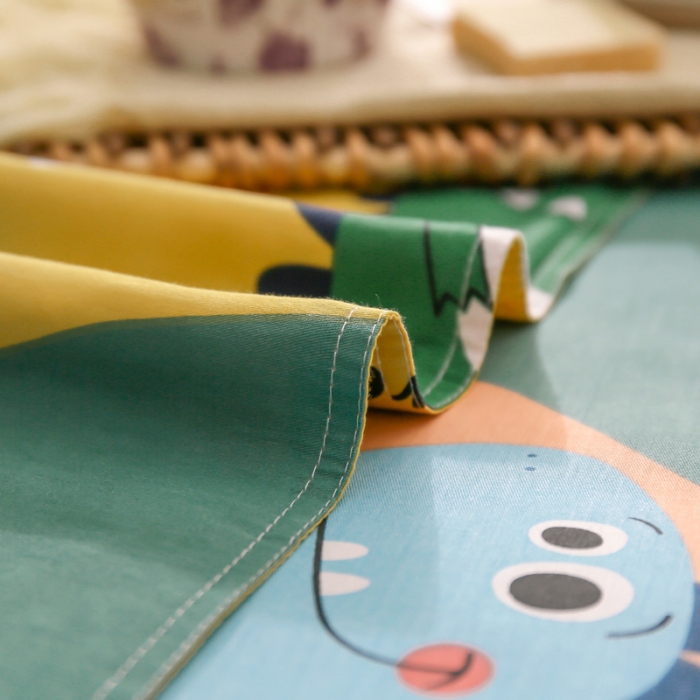 91家纺网 家纺一手货源 找家纺 绵庭 2021新款全棉12868单被套 恐龙家族（绿）