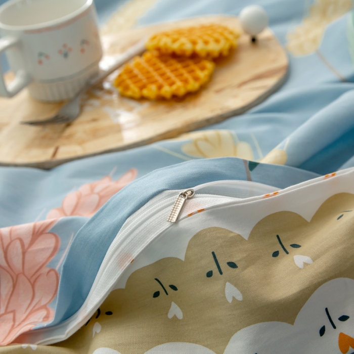 91家纺网 家纺一手货源 找家纺 绵庭 2021新款全棉12868单被套 麦香（兰）