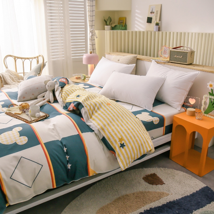 91家纺网 家纺一手货源 找家纺 绵庭 2021新款全棉12868单被套 米奇世界（米）