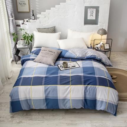 绵庭 2021新款全棉12868单被套 念之以蓝