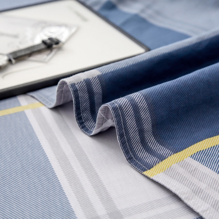 91家纺网 家纺一手货源 找家纺 绵庭 2021新款全棉12868单被套 念之以蓝