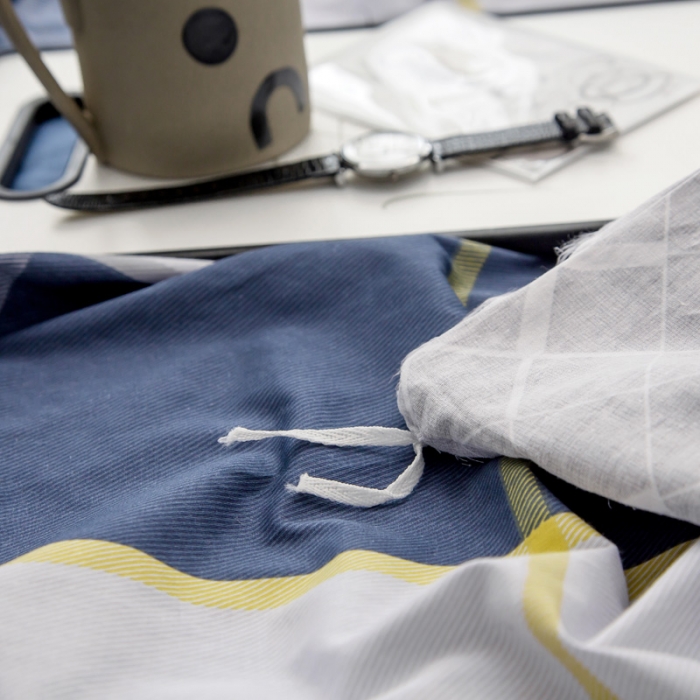 91家纺网 家纺一手货源 找家纺 绵庭 2021新款全棉12868单被套 念之以蓝