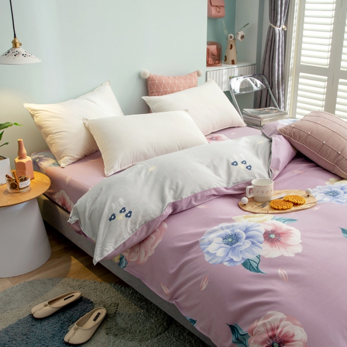 91家纺网 家纺一手货源 找家纺 绵庭 2021新款全棉12868单被套 乔安娜（粉）