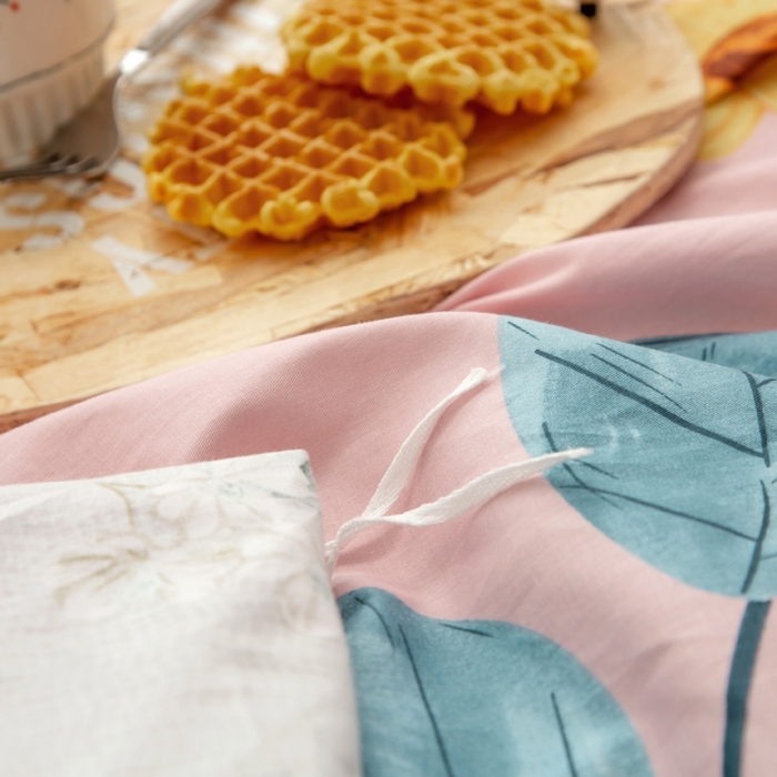 91家纺网 家纺一手货源 找家纺 绵庭 2021新款全棉12868单被套 如月花梦（粉）