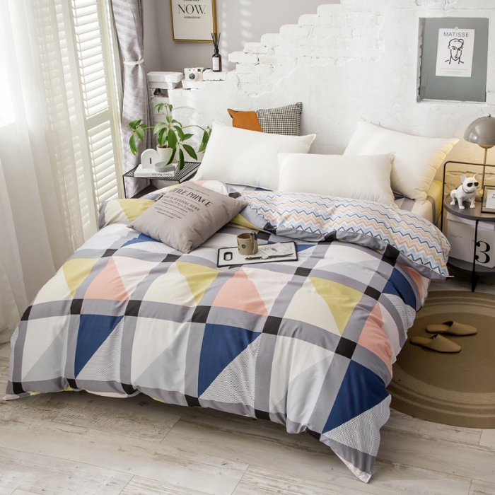 91家纺网 家纺一手货源 找家纺 绵庭 2021新款全棉12868单被套 索尔（粉）