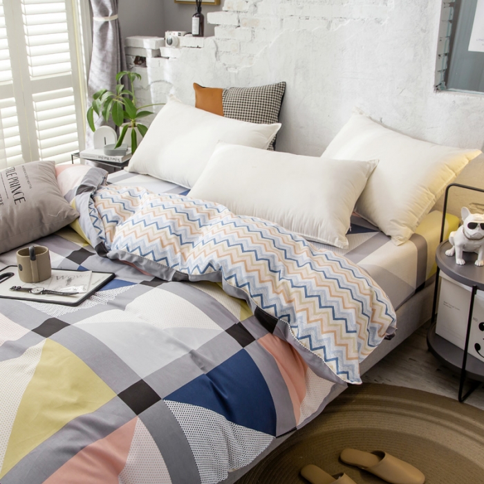 91家纺网 家纺一手货源 找家纺 绵庭 2021新款全棉12868单被套 索尔（粉）