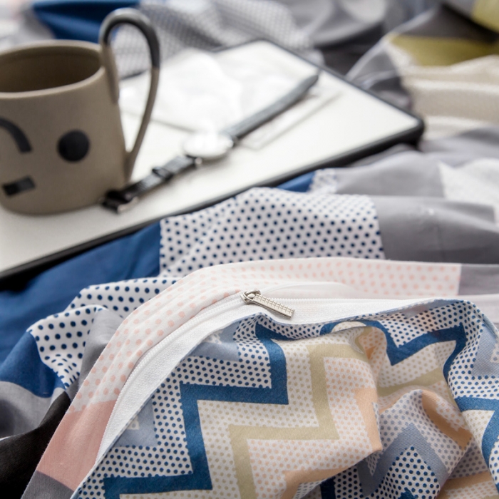 91家纺网 家纺一手货源 找家纺 绵庭 2021新款全棉12868单被套 索尔（粉）