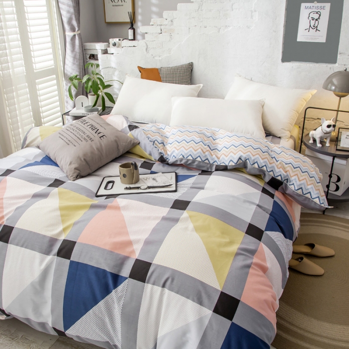 91家纺网 家纺一手货源 找家纺 绵庭 2021新款全棉12868单被套 索尔（粉）